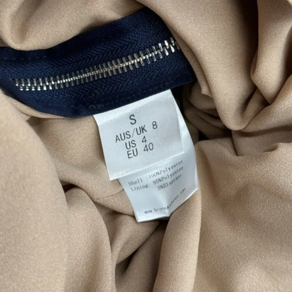 🆕 BRONX & BANCO🧿 NWOT Zinnia Side-Split Sequin Embroidered Gown, Navy Sz S US4 - Picture 13 of 13